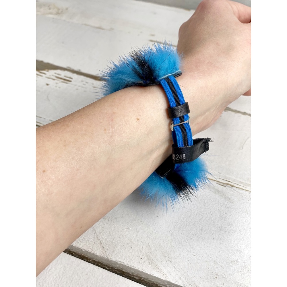 Prada Mink Fur Adjustable Bangle Cuff - Picture 6 of 9